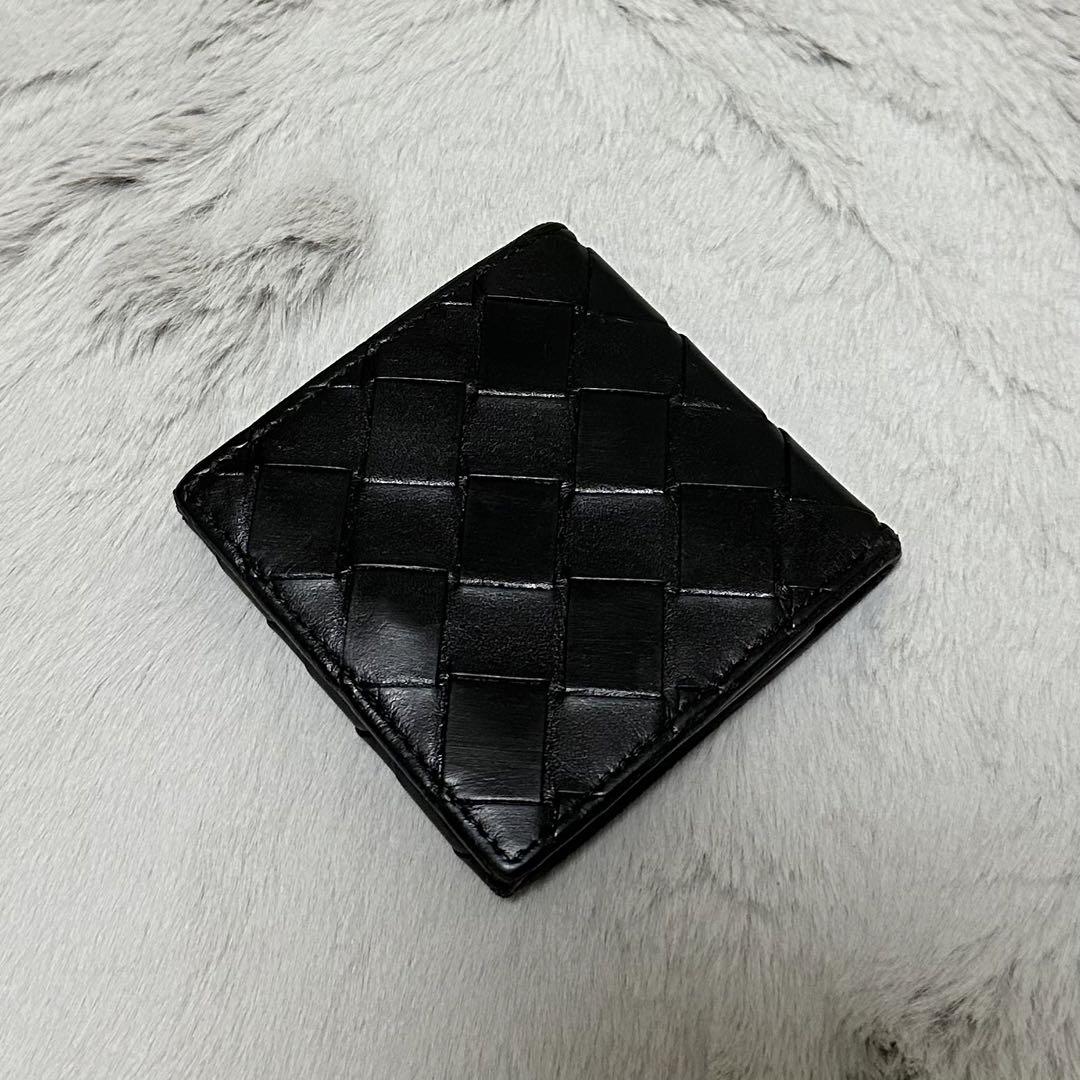 美品✨　BOTTEGA VENETA イントレチャート　小銭入れ　ブラック