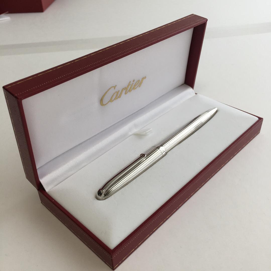 Cartier カルティエ ボールペン ルイ プラチナフィニッシュ ゴドロン