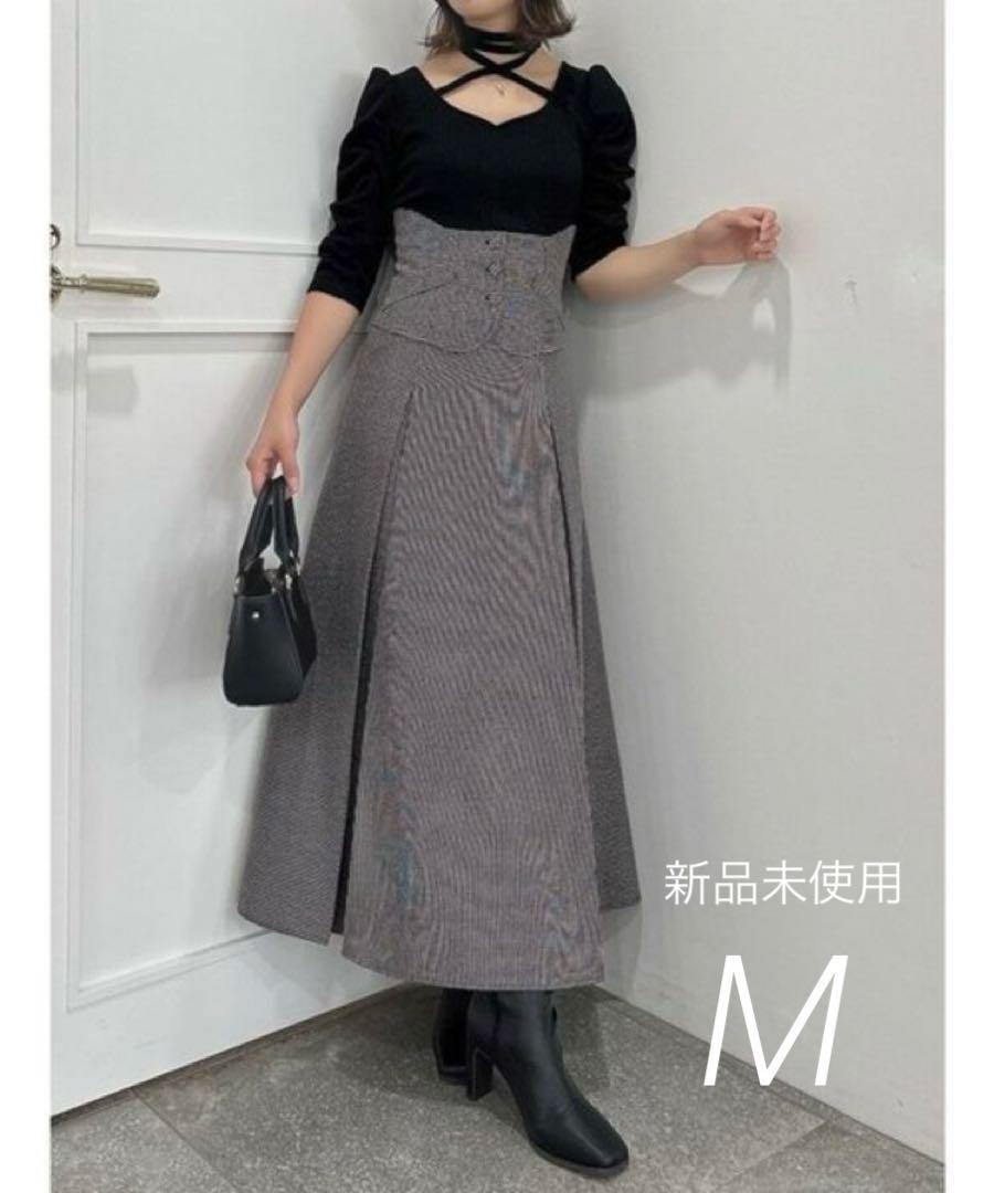 dazzlin チョーカーギャザーコルセットワンピース ブラック M【新品】