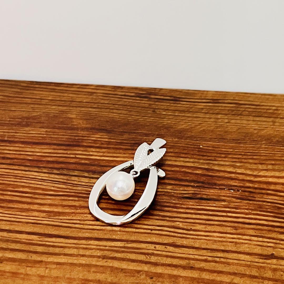 ピ*ん様 MIKIMOTO ペンダントトップ　シルバー×パール　S刻印　Ｍ刻印あ