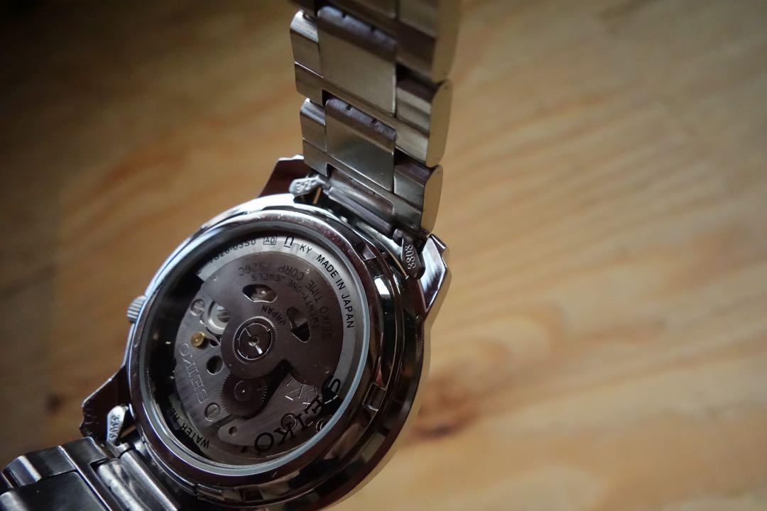 SEIKO セイコー5 SNKK71K 自動巻き 裏スケルトン7S26-03S0