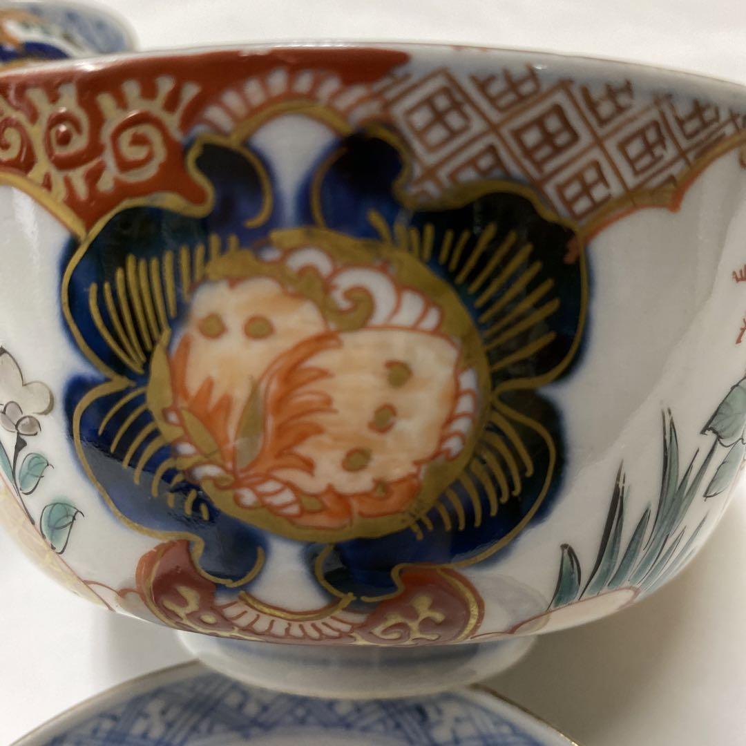 古伊万里？有田？九谷？蓋付き茶碗2客