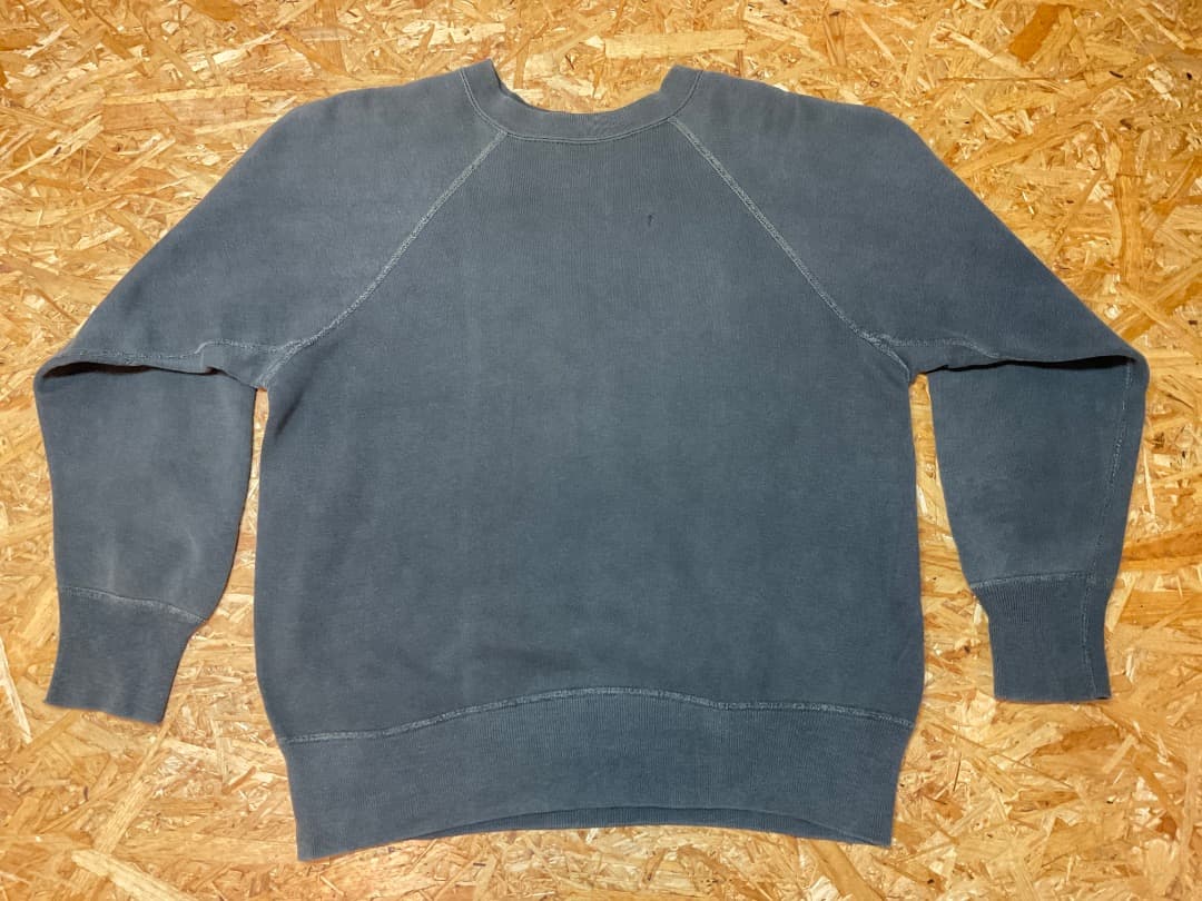 フェード抜群 60s 60年代 カレッジ 3段 ラグラン スウェット ブラック フェード抜群 60s 60年代 カレッジ 3段 ラグラン スウェット ブラック