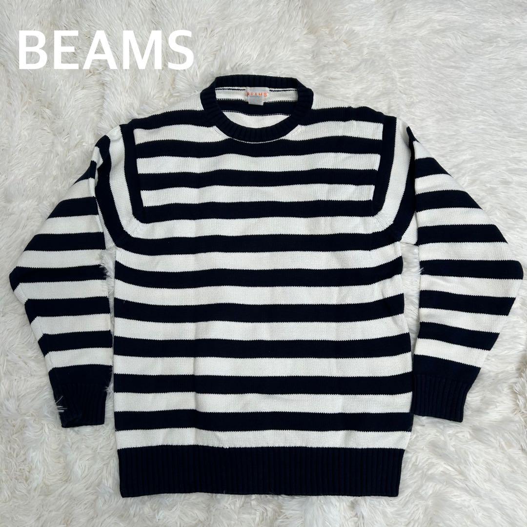 ✨ BEAMS ビームス クルーネック ボーダーニット トップス