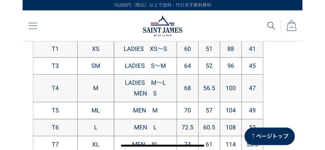 SAINT JAMES ウェッソン•ボーダー