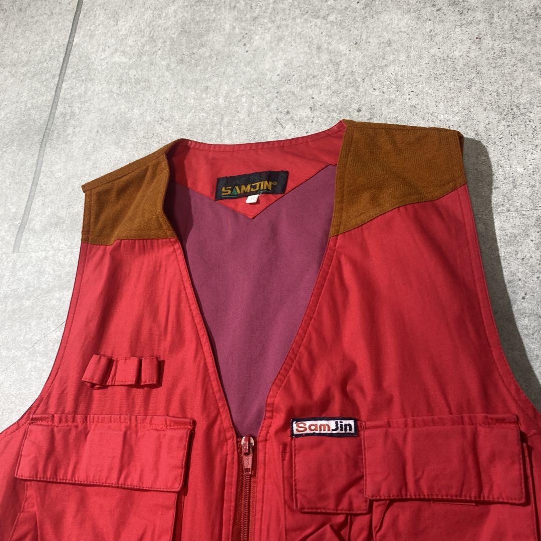 Daiwa フィッシングベスト レッド ダイワ DV-3025 ショートフィッシングベスト レッド L | 釣具