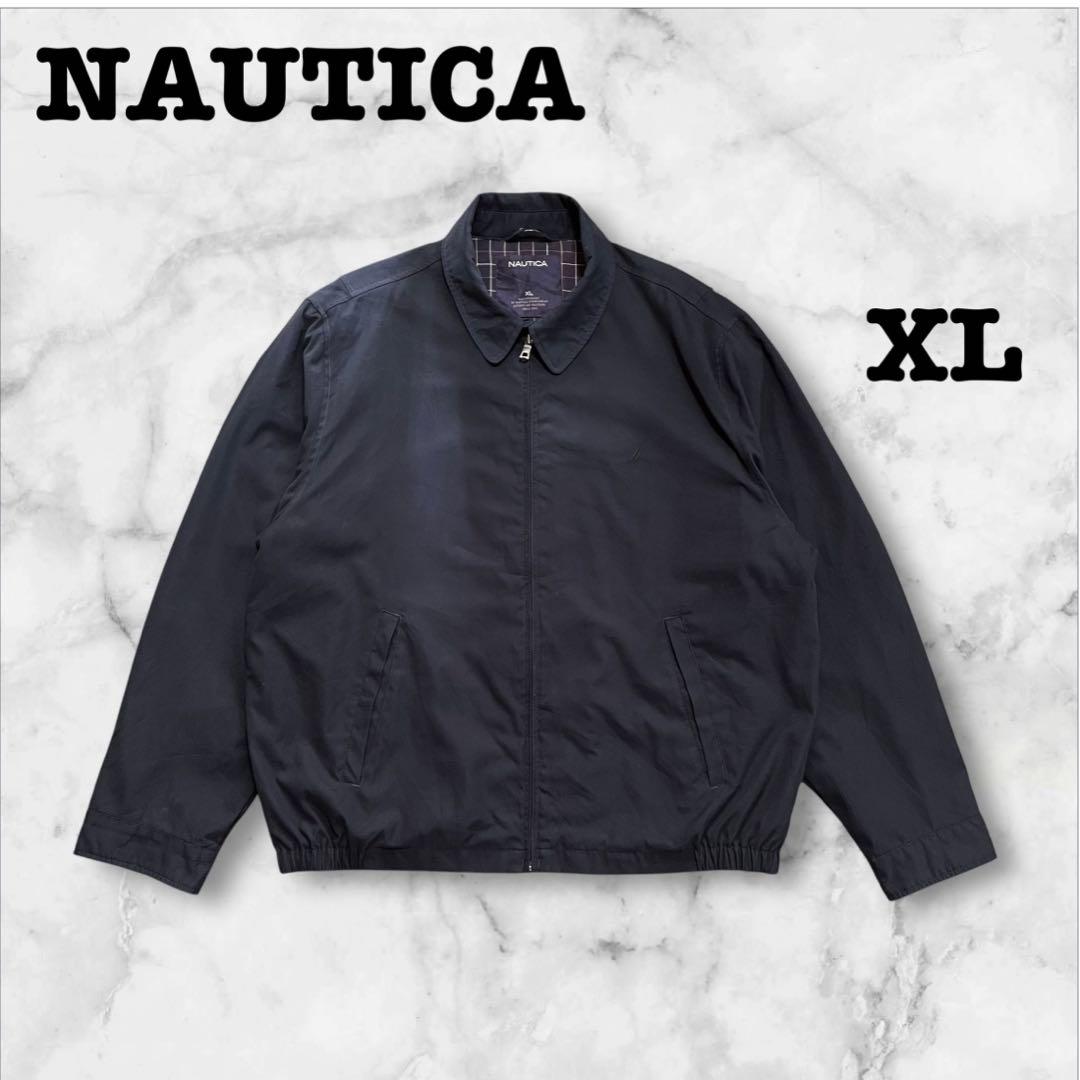 NAUTICA ノーティカ スイングトップ ジップアップジャケット ネイビー L 高価ファッション - NAUTICAノーティカ スイングトップ