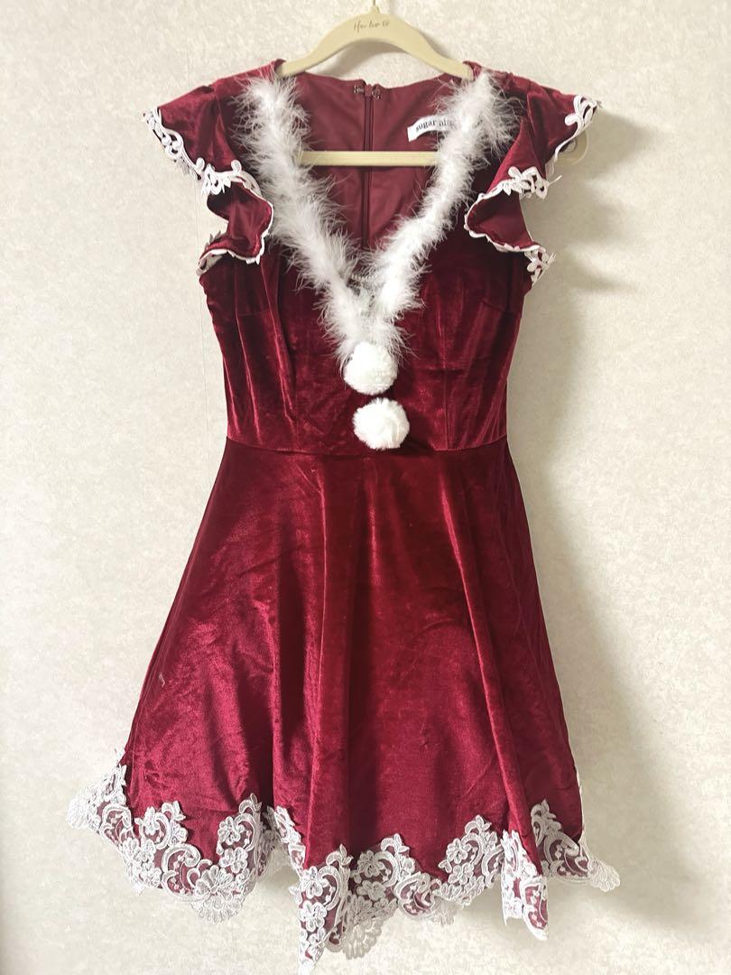 Sugar サンタコス フレアスリーブ刺繍レースフレアサンタコスプレ sugar nine サンタコス 5点セット】【S-XLサイズ/2カラー
