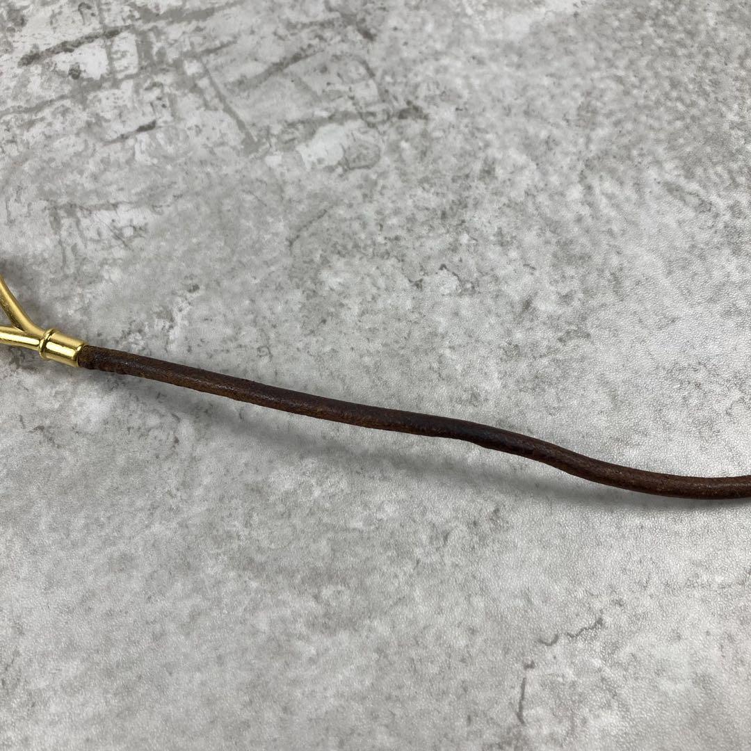 HERMES エルメス　アタッチメント　レザー　ブレスレット　2連　チョーカー