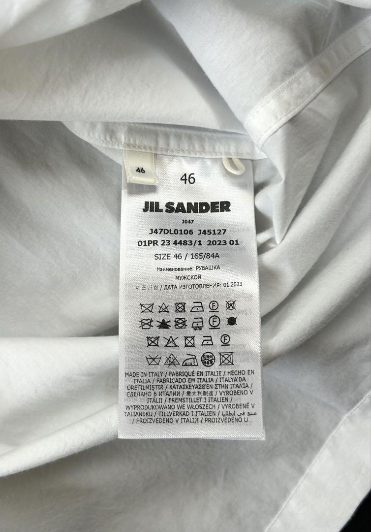 JIL SANDER+】《新品未使用》半袖シャツ ホワイト 46サイズ