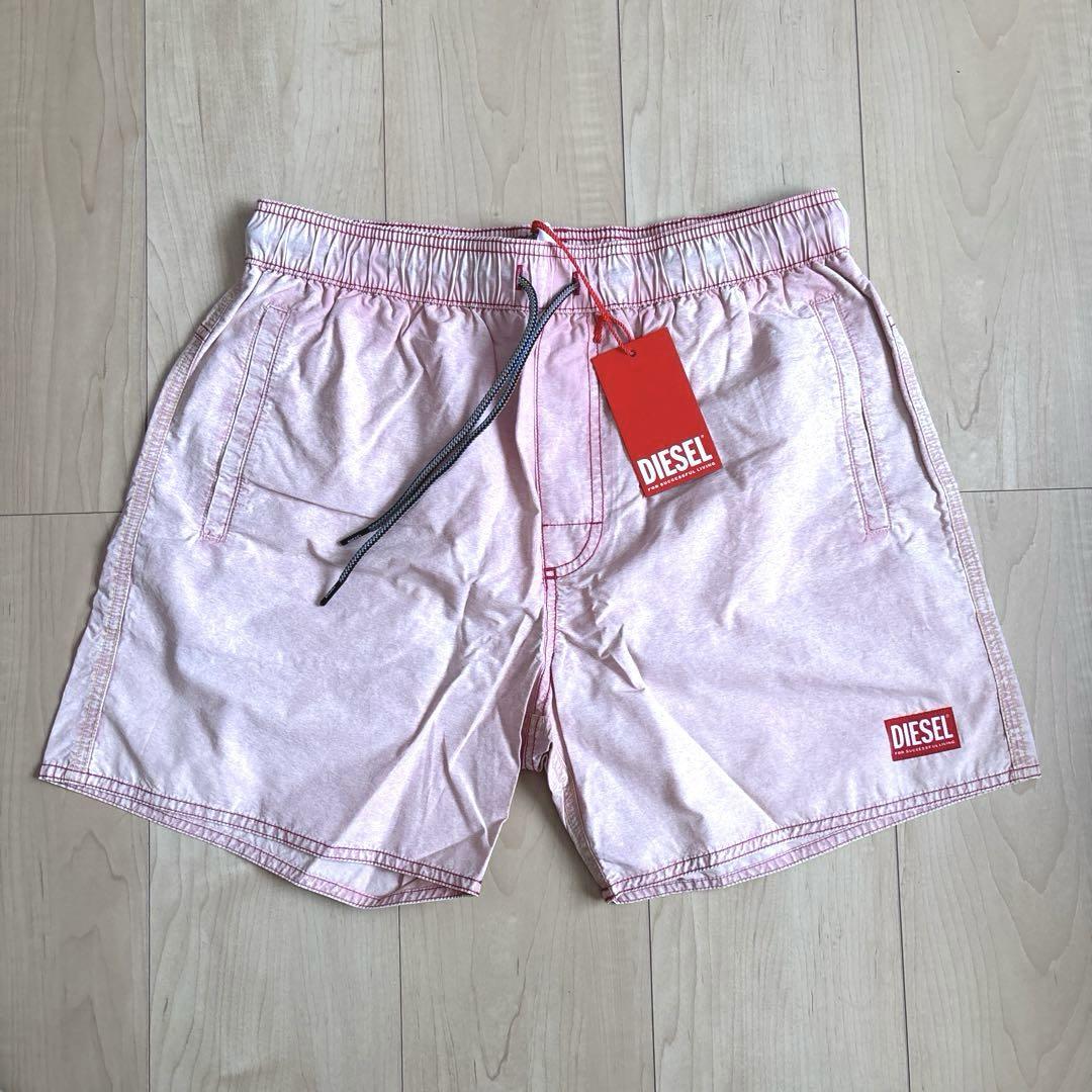 【新品】ディーゼル サーフパンツ ヴィンテージ調 ピンク Mサイズ