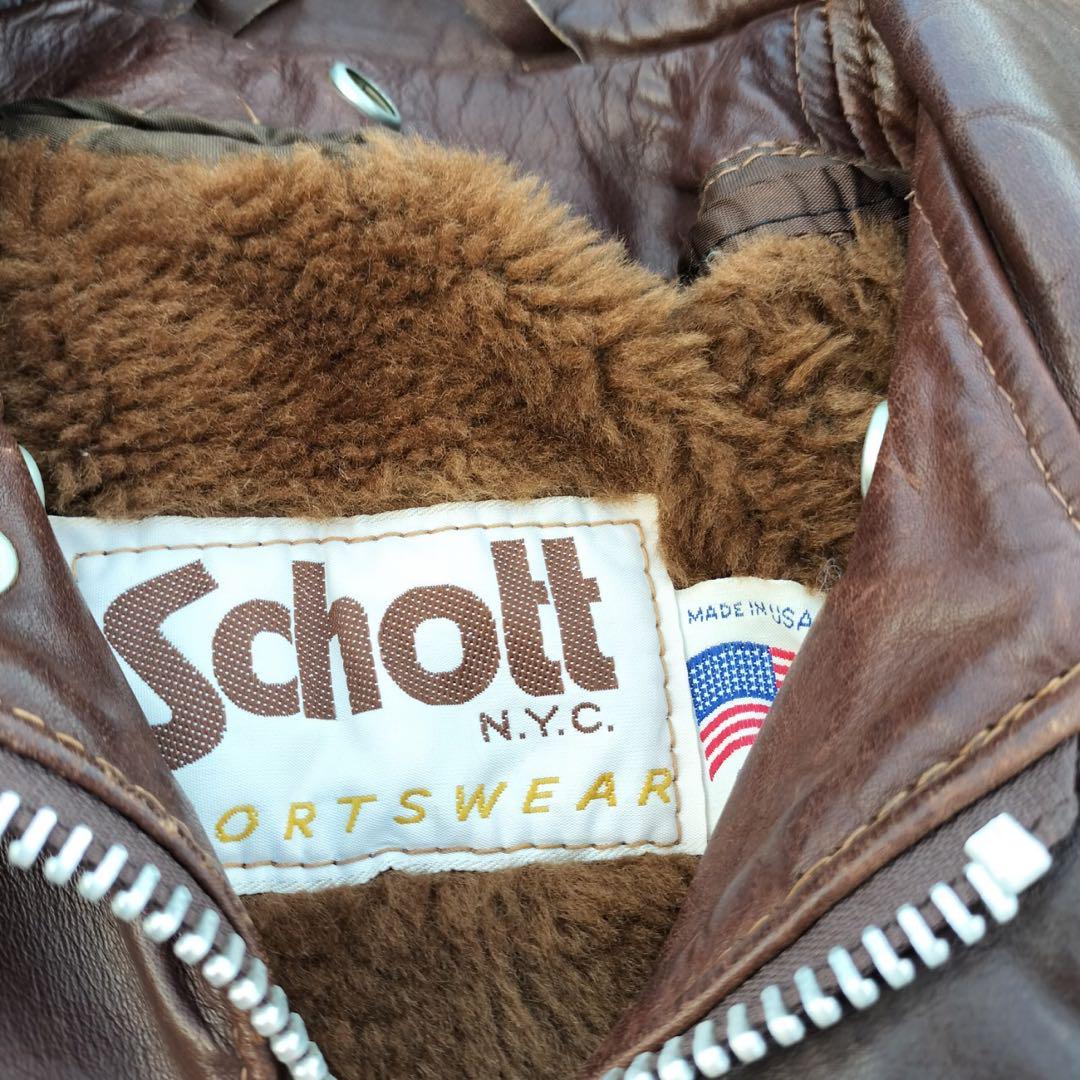 USA製 Schott ショット A-2 G-1レザージャケット ライナー付き
