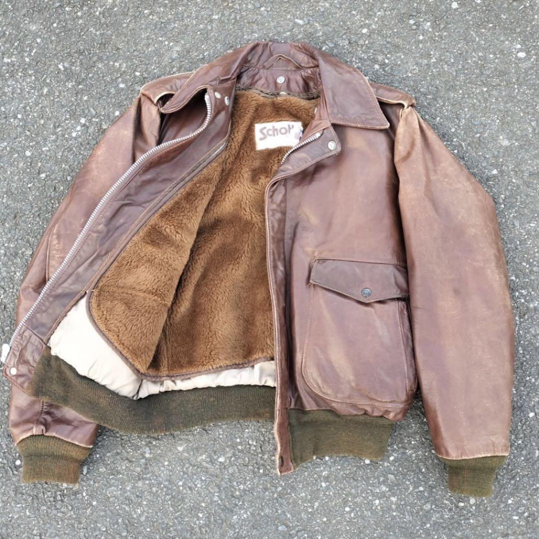USA製 Schott ショット A-2 G-1レザージャケット ライナー付き