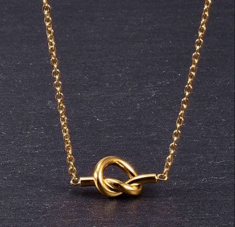 『品質保証』ヴィンテージモダンリボンのネックレス18 K金鎖骨チェーン8