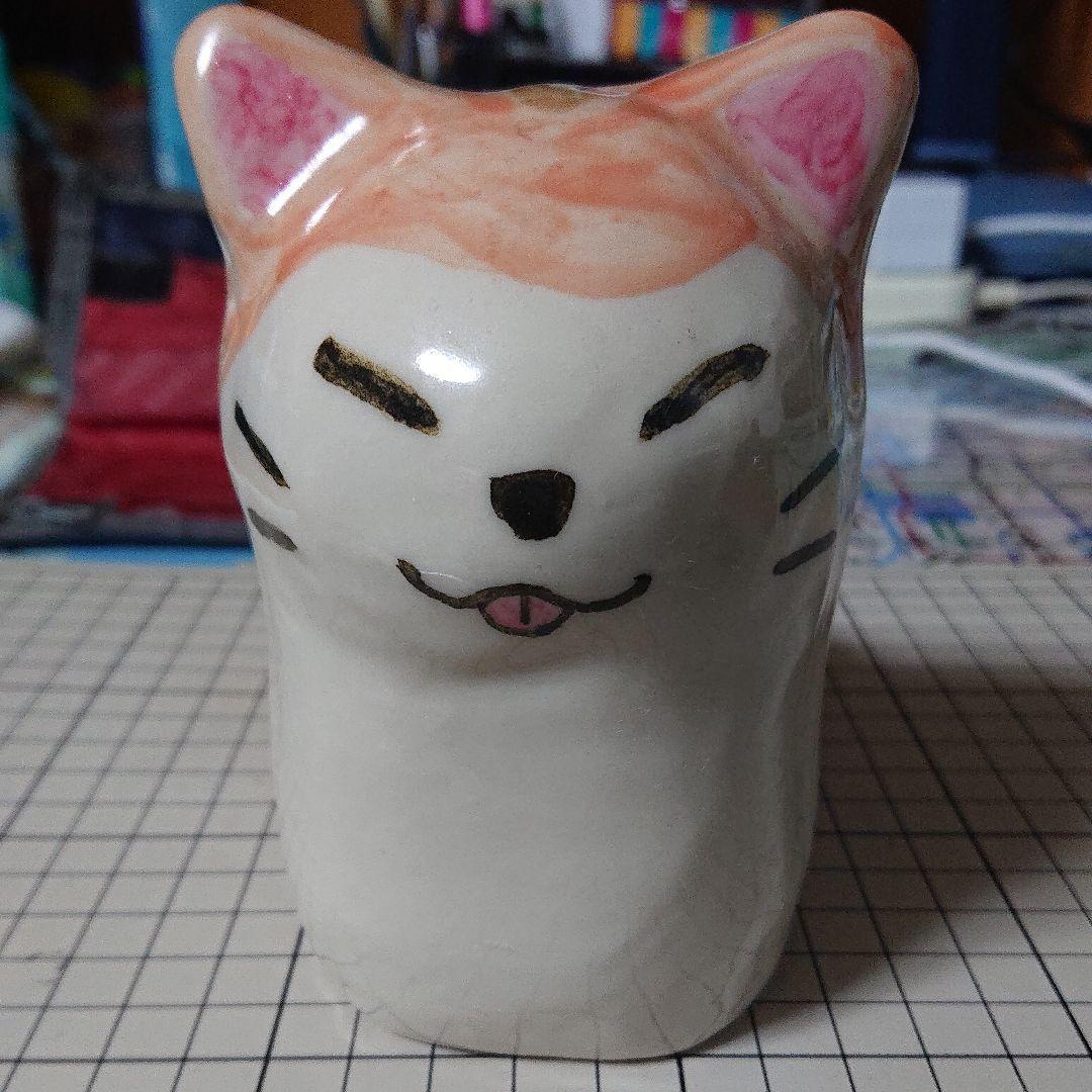 猫の置物 トラ模様 陶芸ハンドメイド - メルカリ