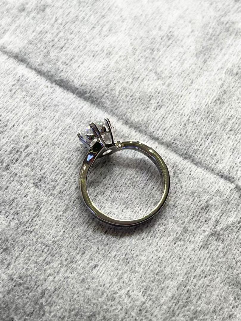 遺品整理」 金 PT900 D1.000ct 刻印ダイヤモンドリング13#