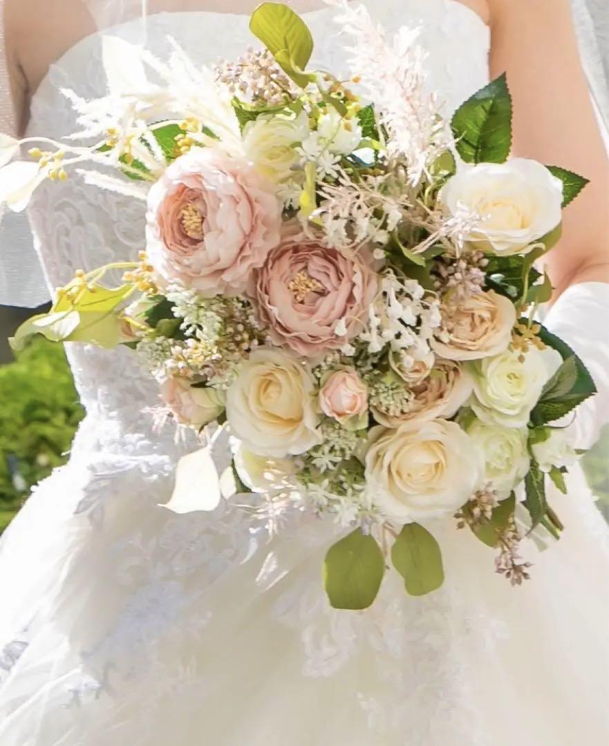ウェディング アートフラワー クラッチブーケ ピンク 結婚式 ウェディング ブライダル 前撮り ウェディング アートフラワー クラッチブーケ ピンク 結婚式 ウェディング ブライダル 前撮り