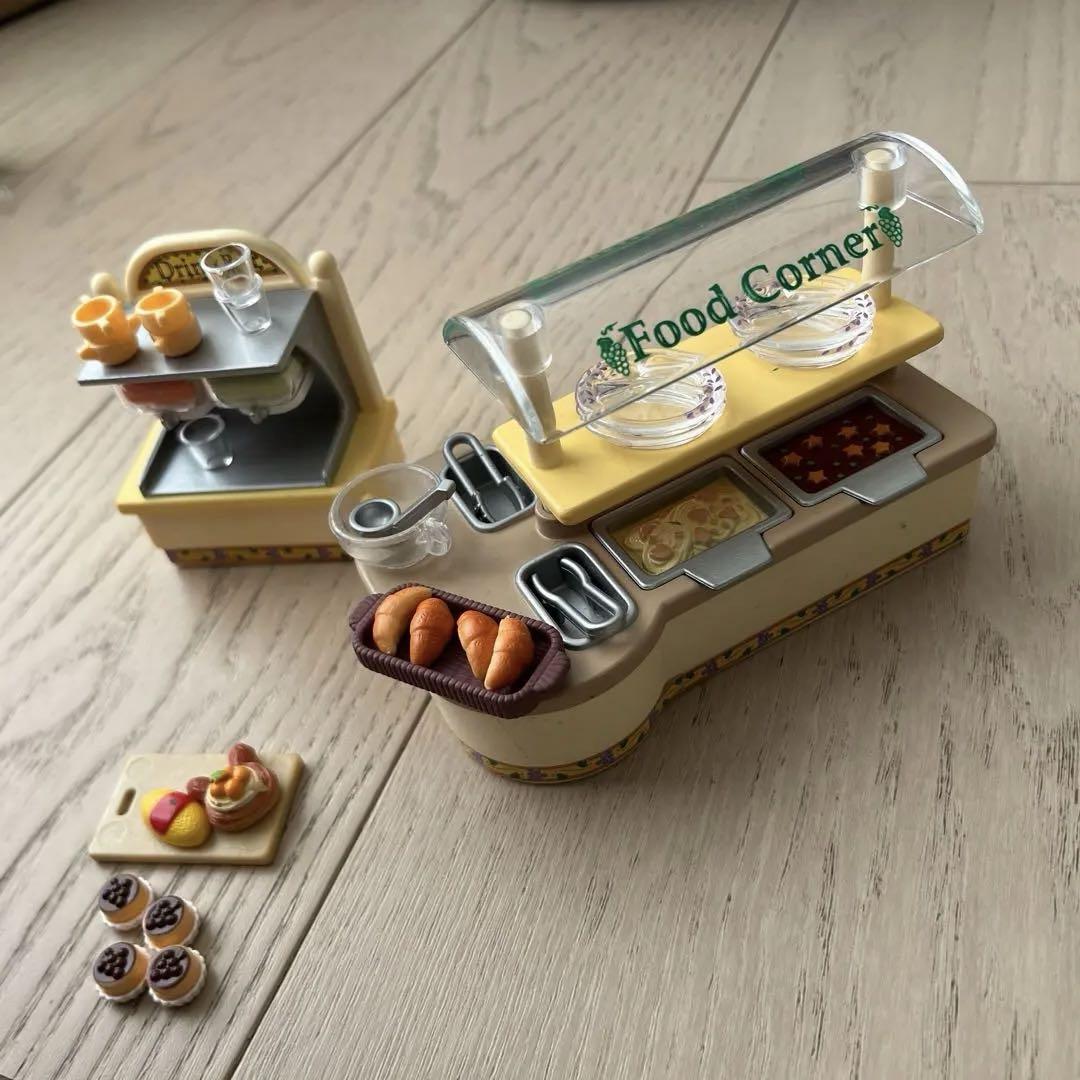 シルバニアファミリー フードコーナー　ドリンクバー　グルメバイキングセット