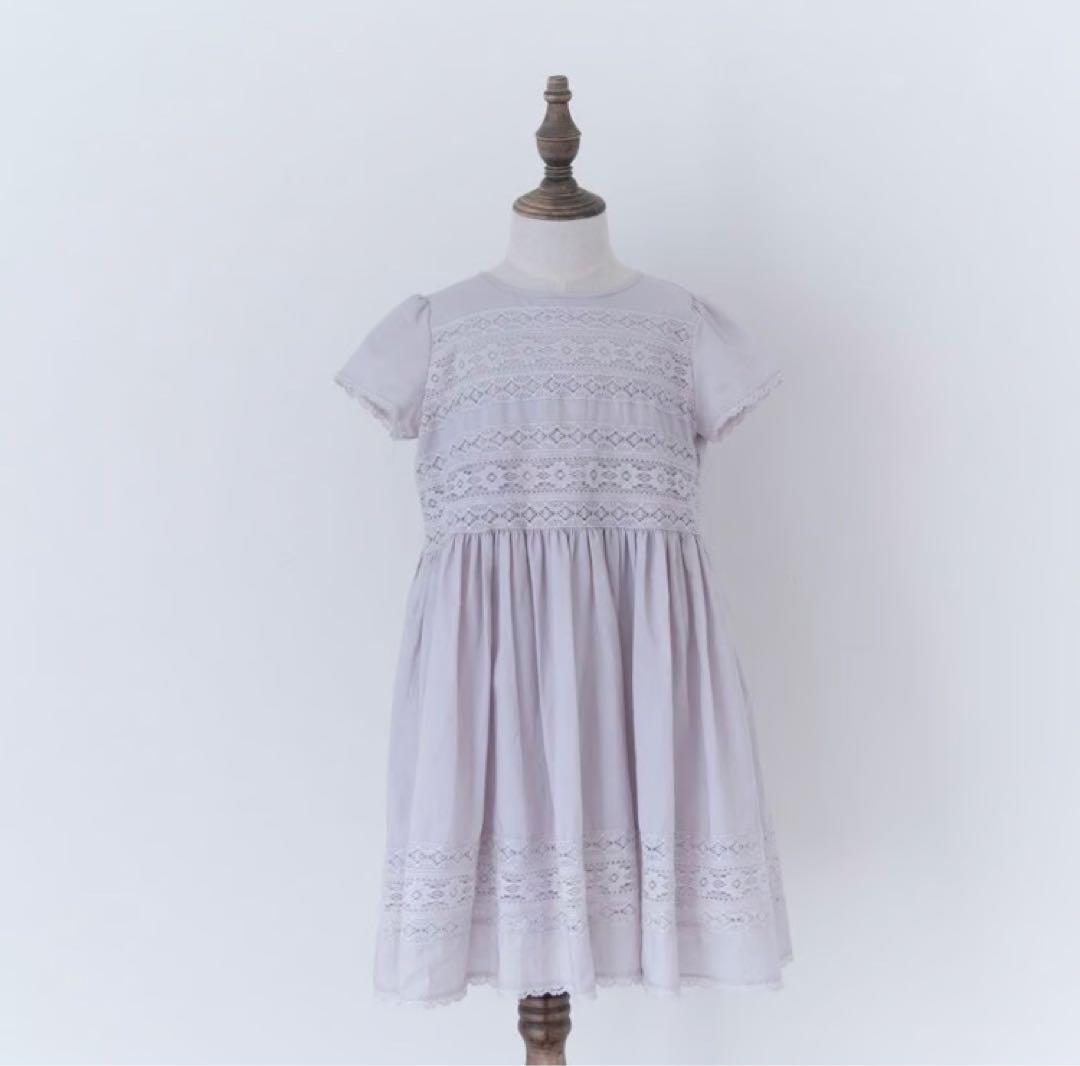 【美品】ジューンリトルクローゼット　レースワンピース　パープル　プリンセス