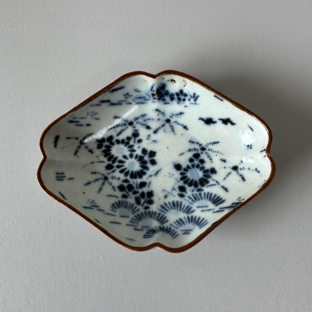 古伊万里 型紙摺印判手 染付 小皿 - メルカリ