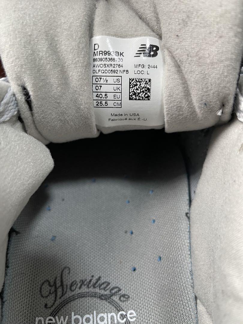 New Balance 993 ブラック/グレー