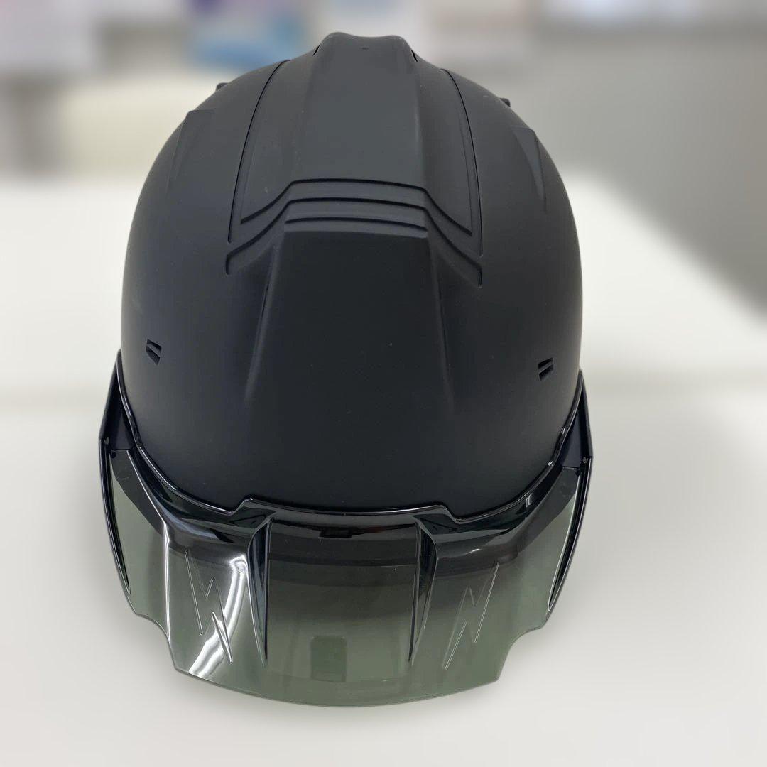 作業用ヘルメット　艶消し黒避難用具
