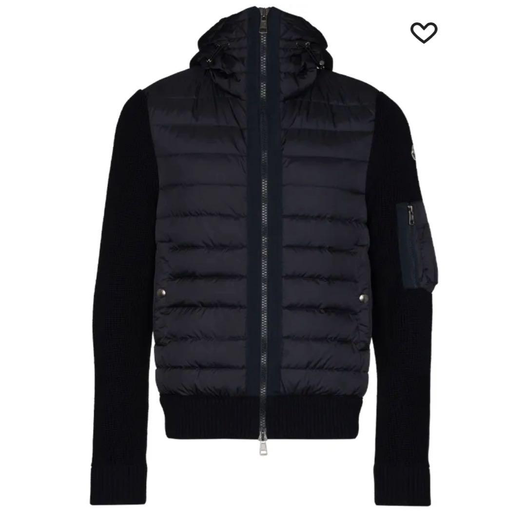 フード付きブラックダウンジャケット2XL 3L MONCLER