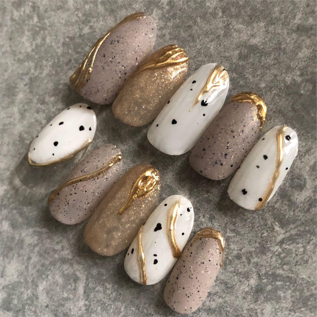現品ネイルチップ ニュアンスネイル うずらネイル ダルメシアンネイル 砂ジェル - メルカリ 現品ネイルチップ ニュアンスネイル うずらネイル ダルメシアンネイル 砂ジェル - メルカリ