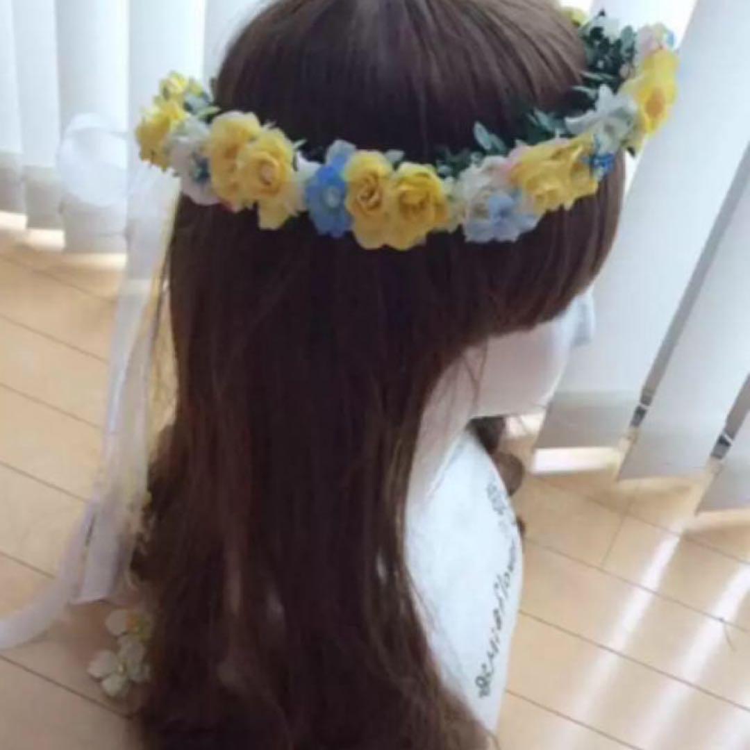 花かんむり 黄色 白 水色 青 メルカリ