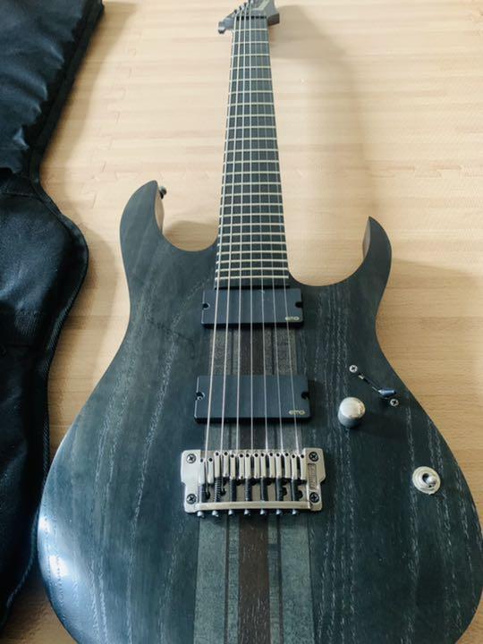Ibanez RGIT27FE Iron Label - Sapphire Blue Flat, 7-string | Sweetwater