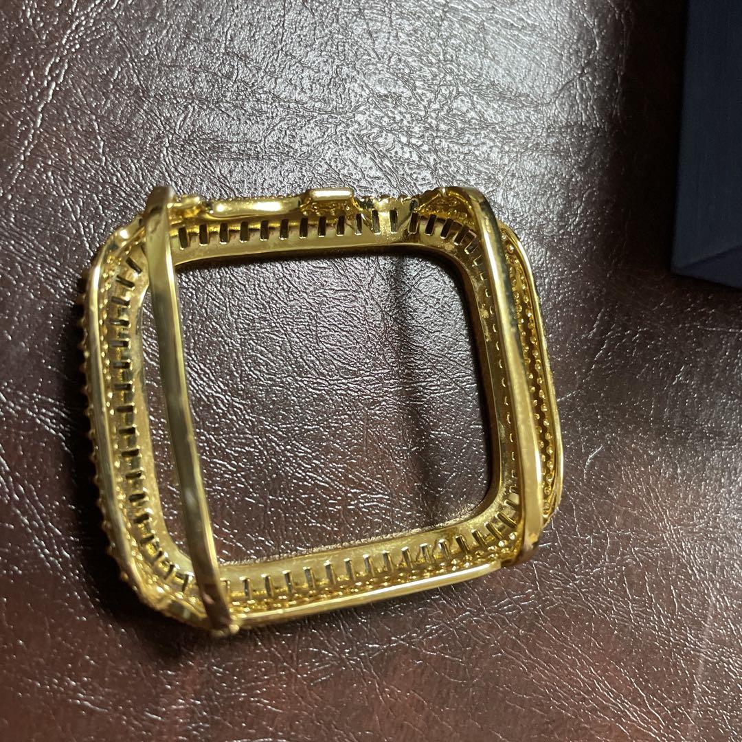 44mm キラキラフレーム　Apple Watchカスタム　メガバケット　CZ