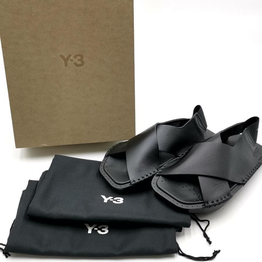 超 ワイスリー アディダス Y-3 サンダル レザー 11-250914122.5cm Y-3