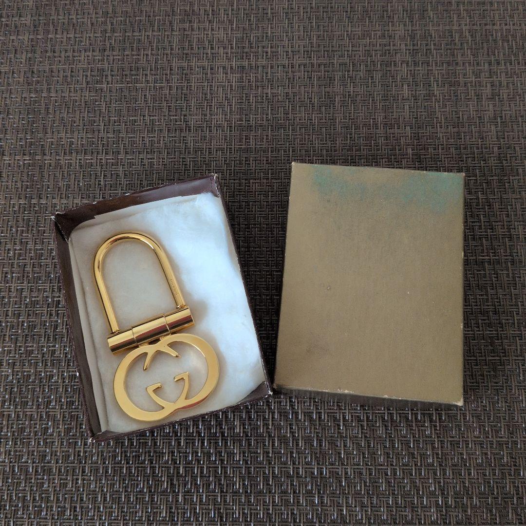 ☆GUCCI ゴールド ダブルGロゴ 　インターロッキングG　キーホルダー☆