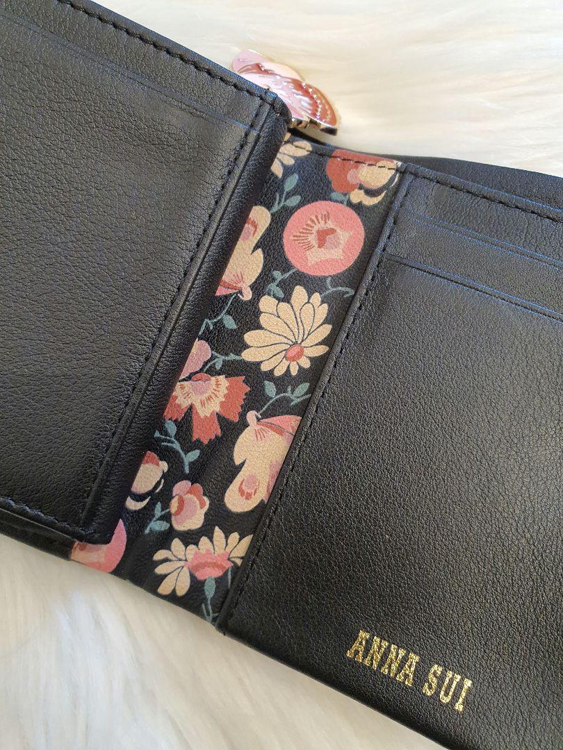 ✨ANNA SUI アナスイ ２つ折り財布 花柄 美品✨