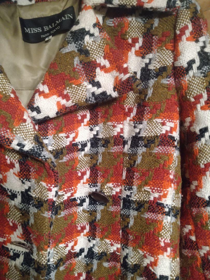 MISS BALMAIN チェック柄コート