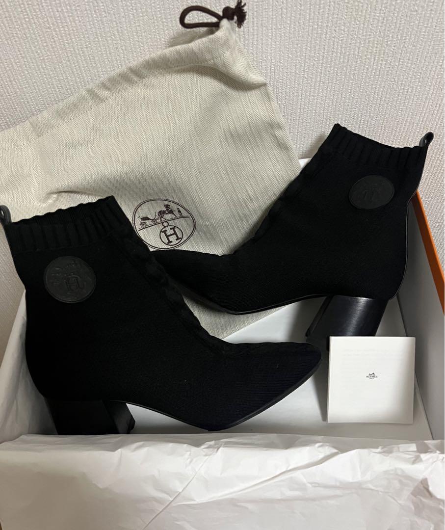 HERMES  ヴォルヴェール 黒 38.5