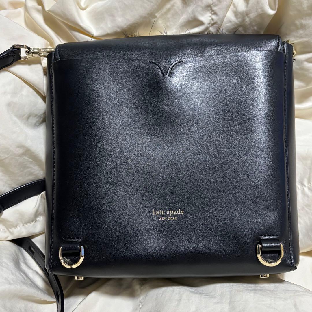 ポータブル kate spade 黒 スペードロック ショルダーバッグkate spade new york