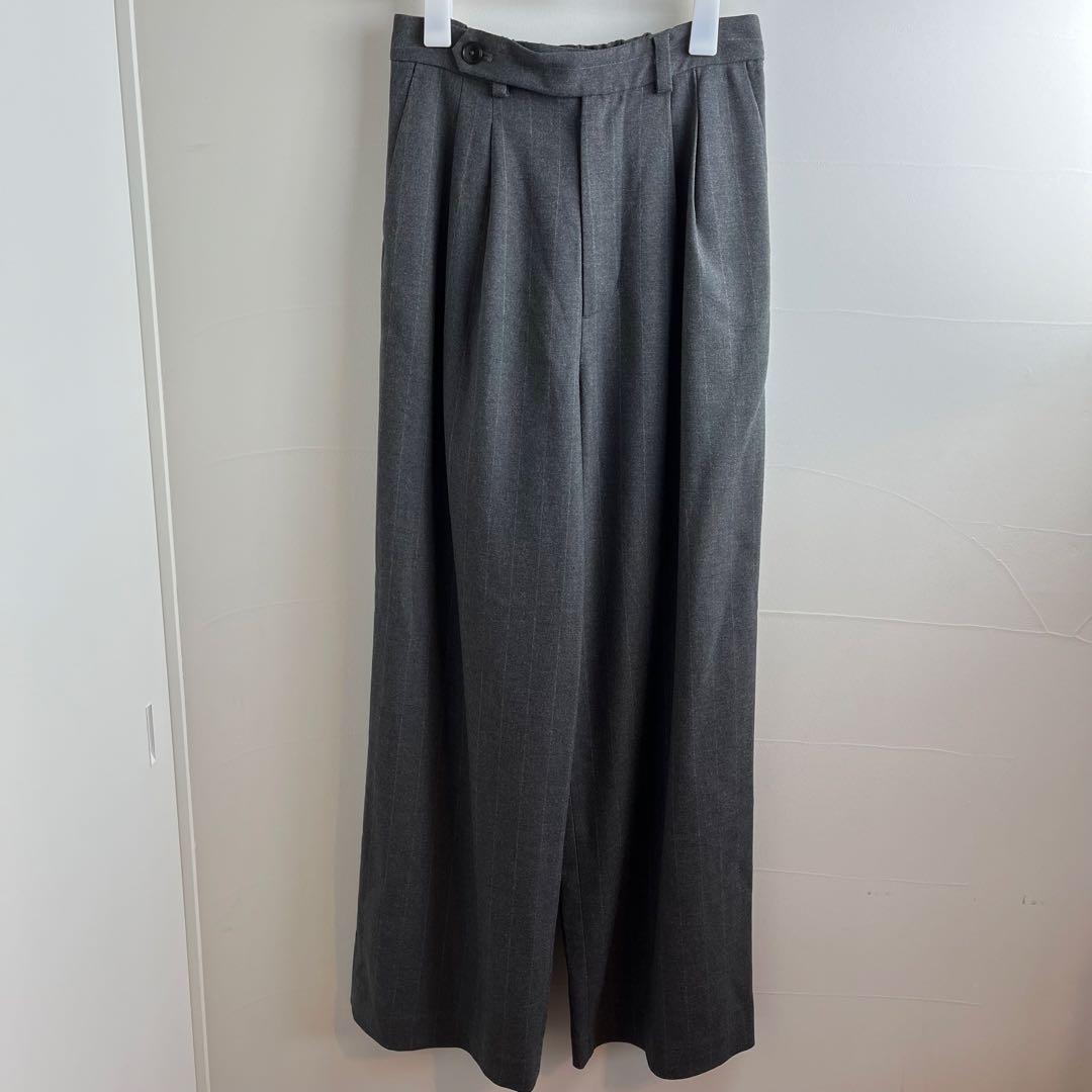 UNITED ARROWS CITEN ワイド トラウザー パンツ グレー M