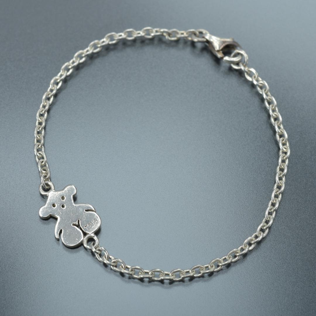 【スーパーセール】 良品 TOUS シルバー 925 SV チャーム ブレスレット トウス アクセサリー