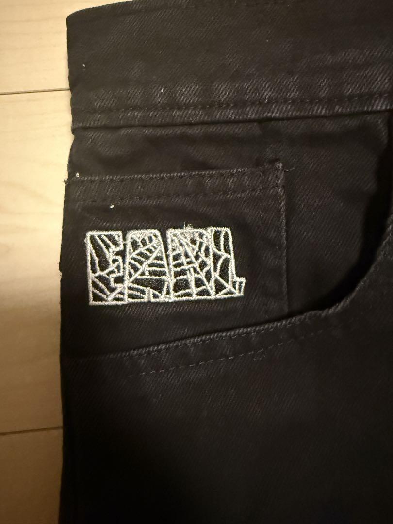パンツ earl skateboards web jeans black M