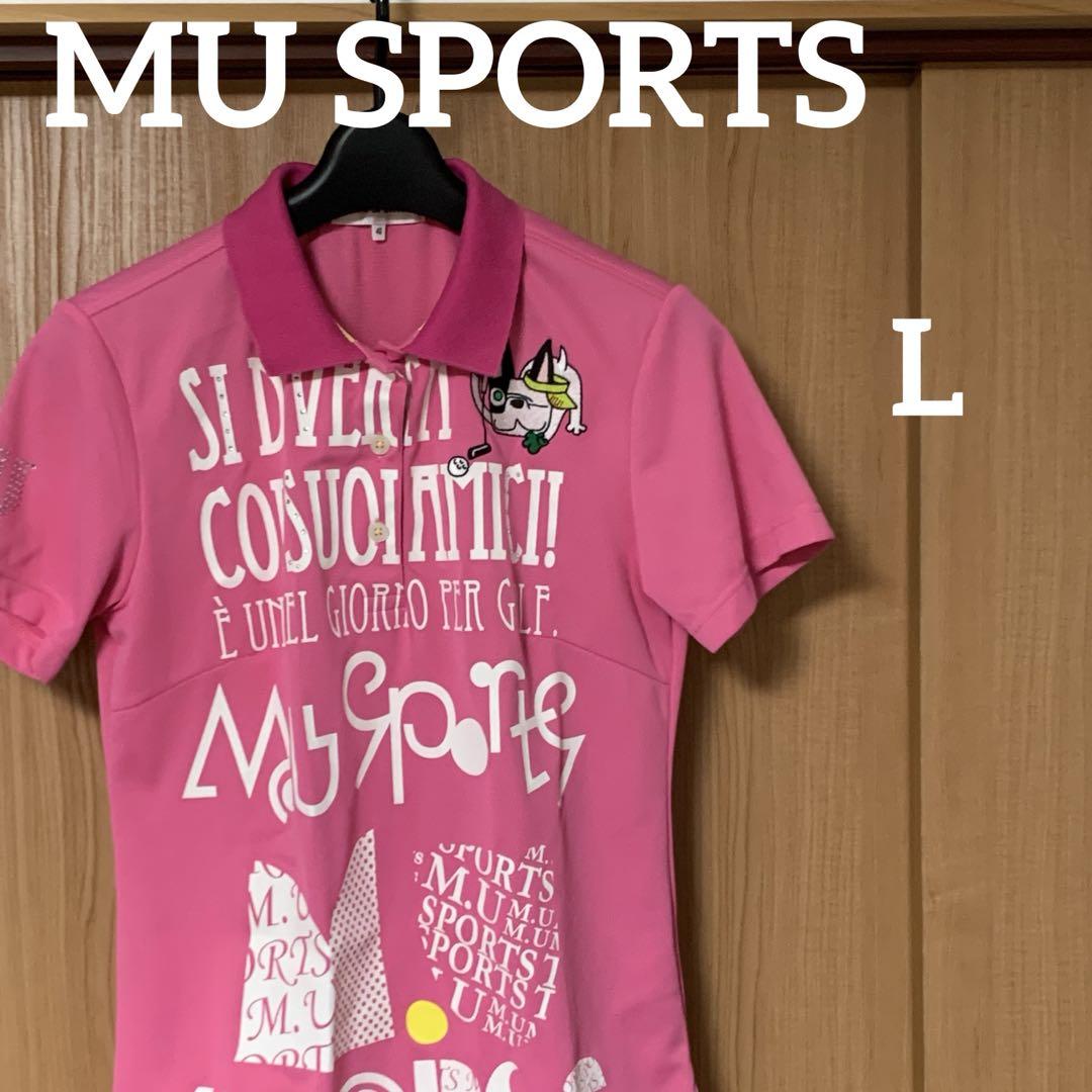 MU SPORTS ミエコウエサコ ゴルフ ポロシャツ レディース L