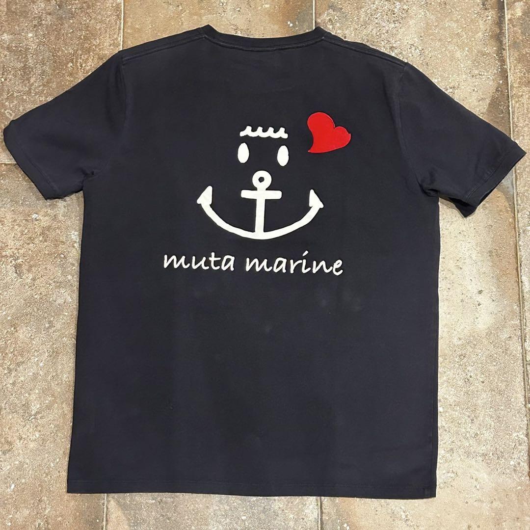 ムータマリン SMILE HEART ロゴTシャツ ブラック サイズ7
