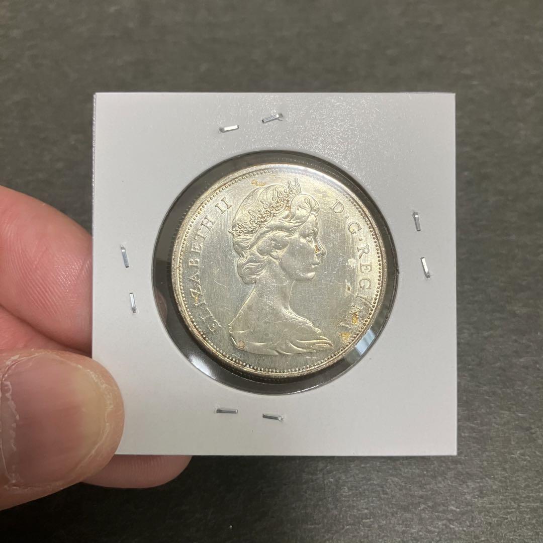 カナダ1966年50セント銀貨 - メルカリ