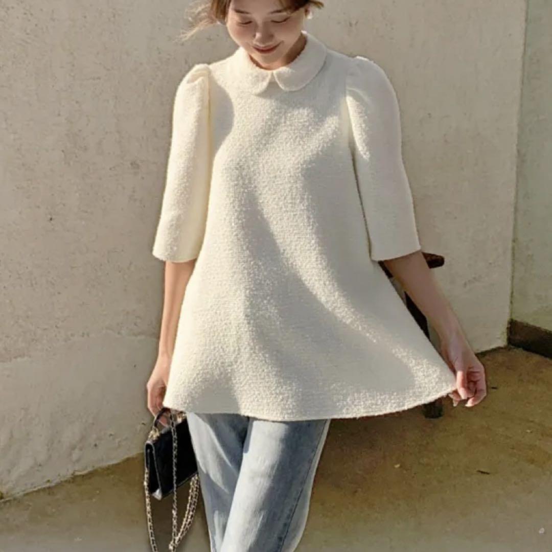 バースデーバッシュELLA PUFF A LINE TOPS White - メルカリ