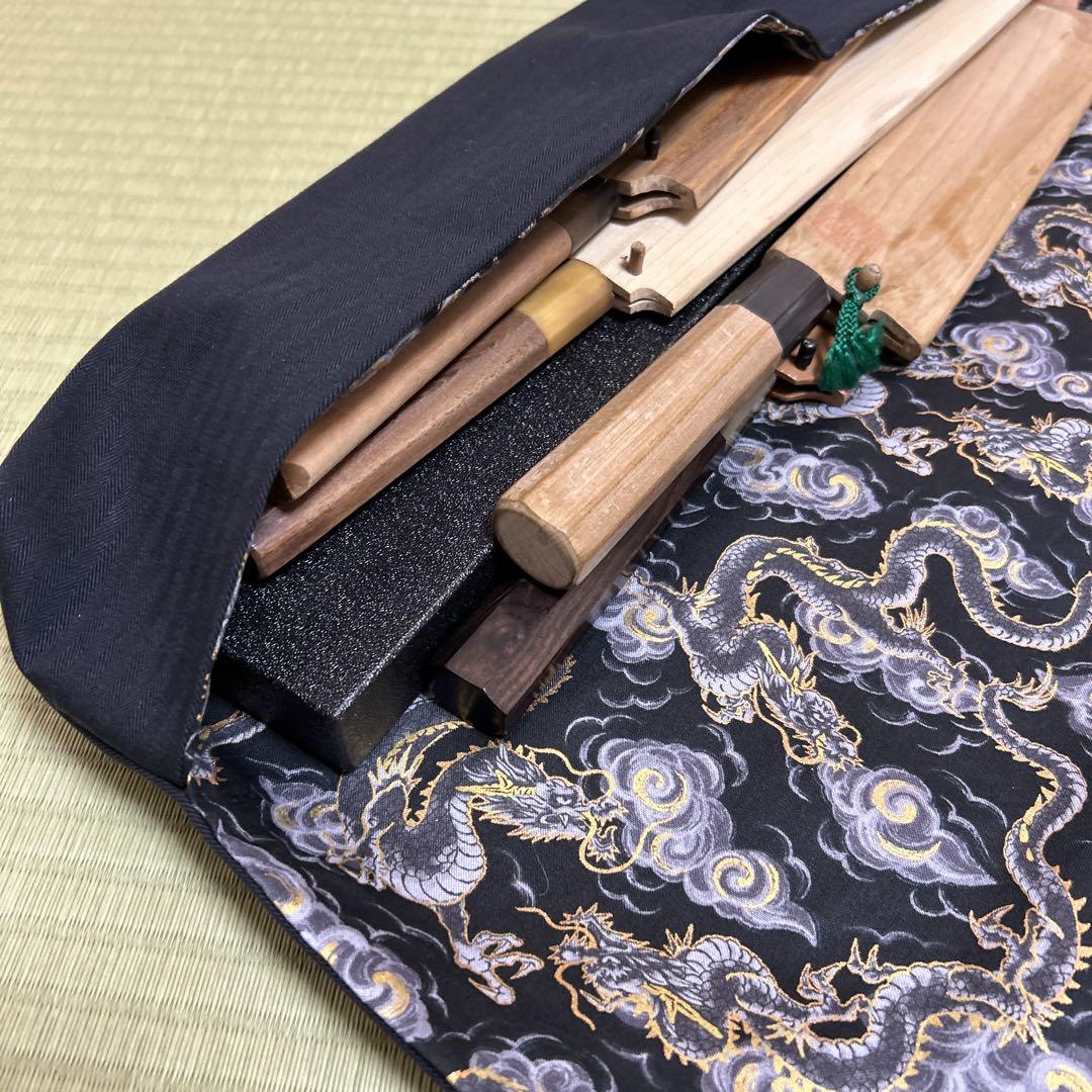 包丁バッグ　包丁ケース　包丁袋　包丁　和包丁　袱紗　巻袋　本焼　収納袋 包丁ケース 巻袋 包丁 和包丁 包丁袋 龍 ドラゴン 袱紗 本焼