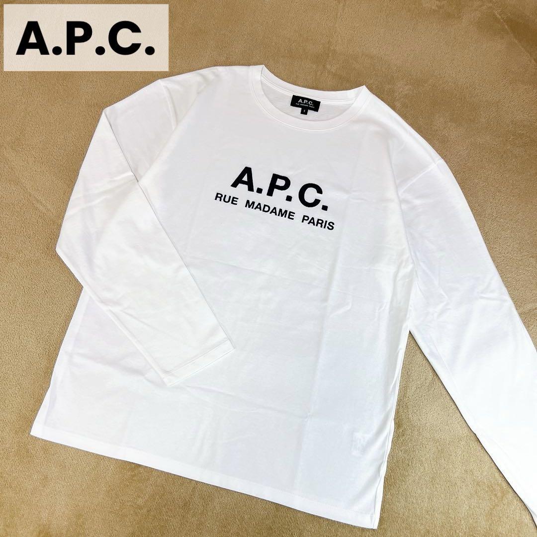 美品✨A.P.C. FREAK’S STORE別注 ロゴ刺繍 ロンT 白