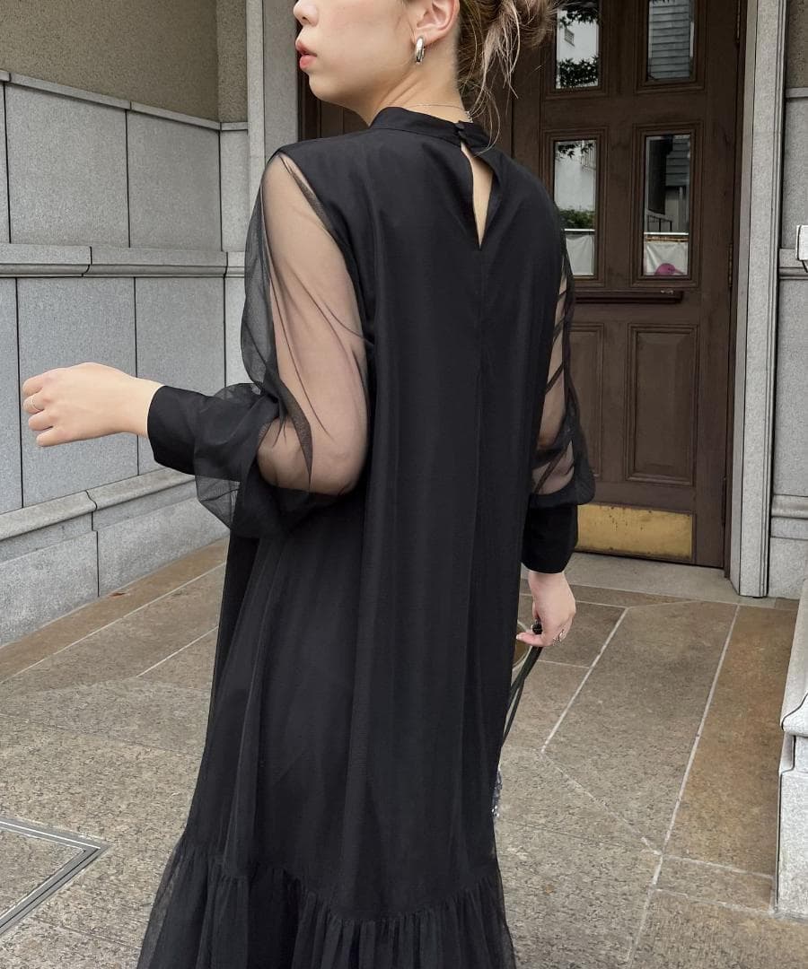 TM 高身長 CAPRICIEUX LE'MAGE チュールハイネックワンピース TM 高身長 CAPRICIEUX LE'MAGE チュールハイネックワンピース