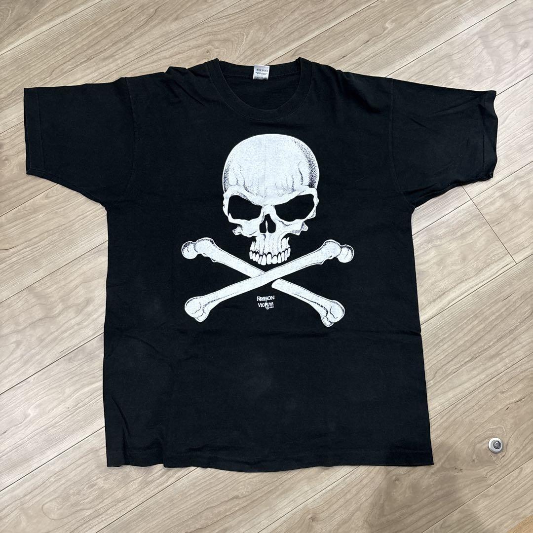USA製 90s ビンテージ FASHION VICTIM スカル Tシャツ