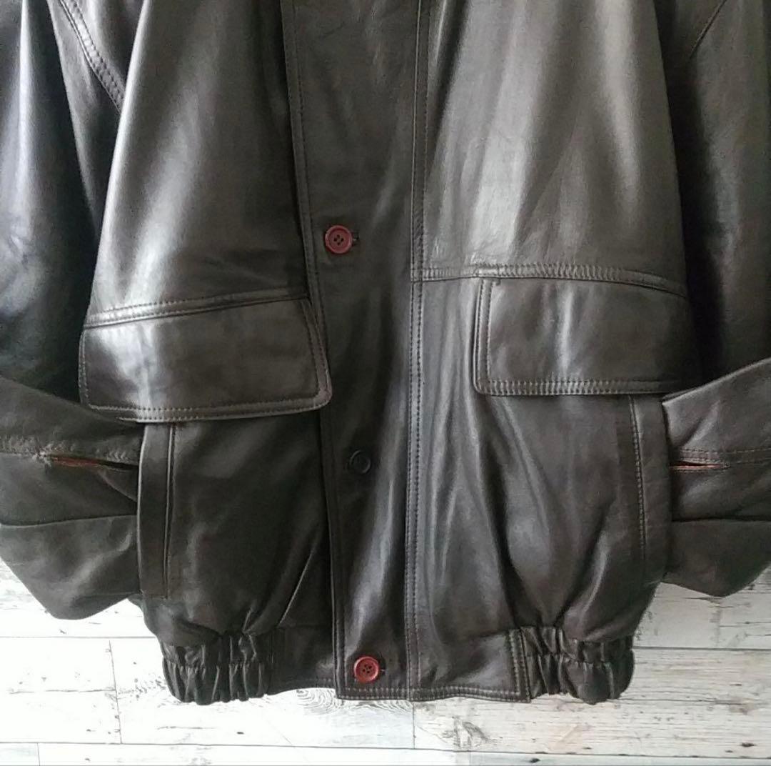 シープスキン 本革 リアルレザー 裏地総柄 レザージャケット シープスキン 本革 リアルレザー 裏地総柄 レザージャケット