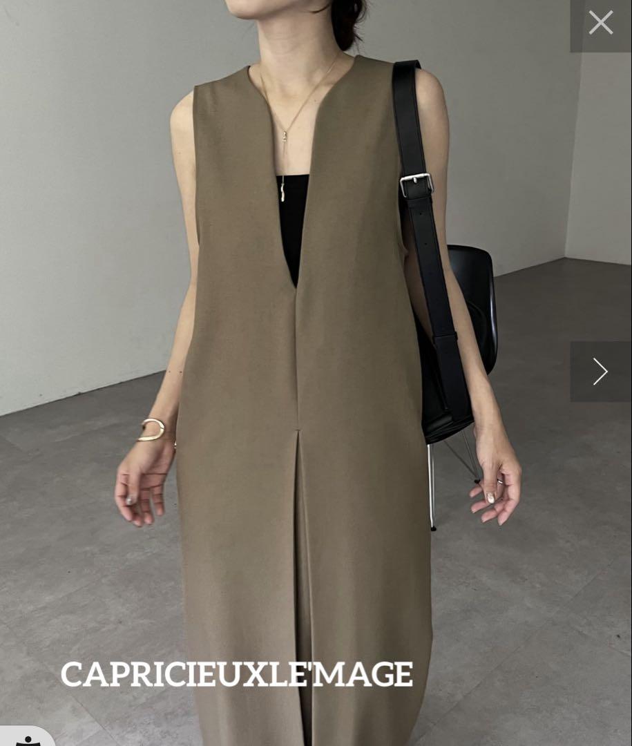 CAPRICIEUXLE'MAGE スリットネックワンピース F